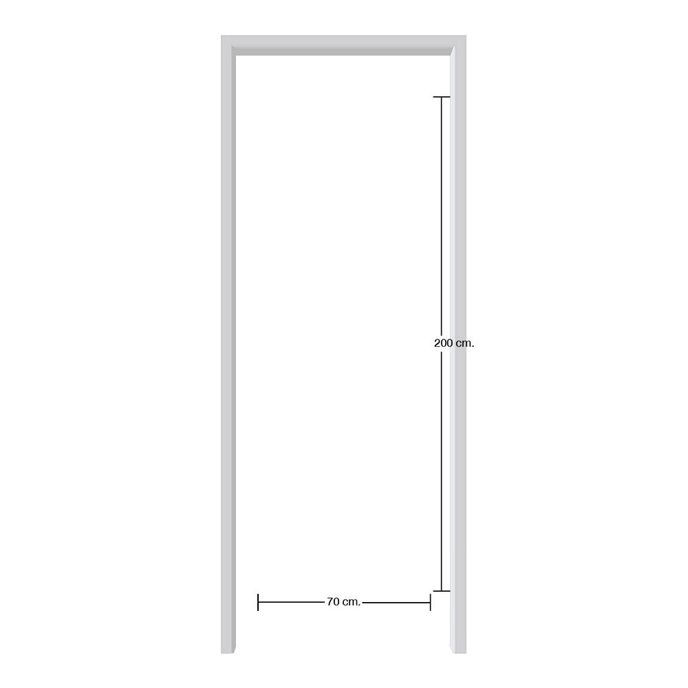 BATHIC วงกบ UPVC รุ่น STANDARD FU1-PRE ขนาด 70x200 ซม. สีเทา (2"x4")
