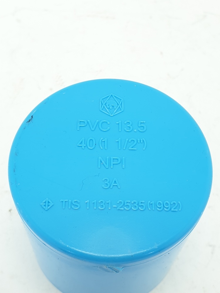 SCG ฝาครอบพีวีซี หนา 1 1/2"(40) ชั้น 13.5 สีฟ้า
