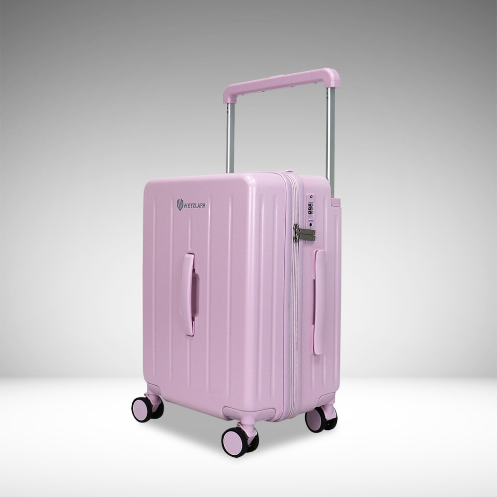 WETZLARS กระเป๋าเดินทางแบบด้านจับยาว ขนาด 20 นิ้ว รุ่น Amber-02 ขนาด 23.50x36.50x50 ซม. สีชมพูคอตตอน