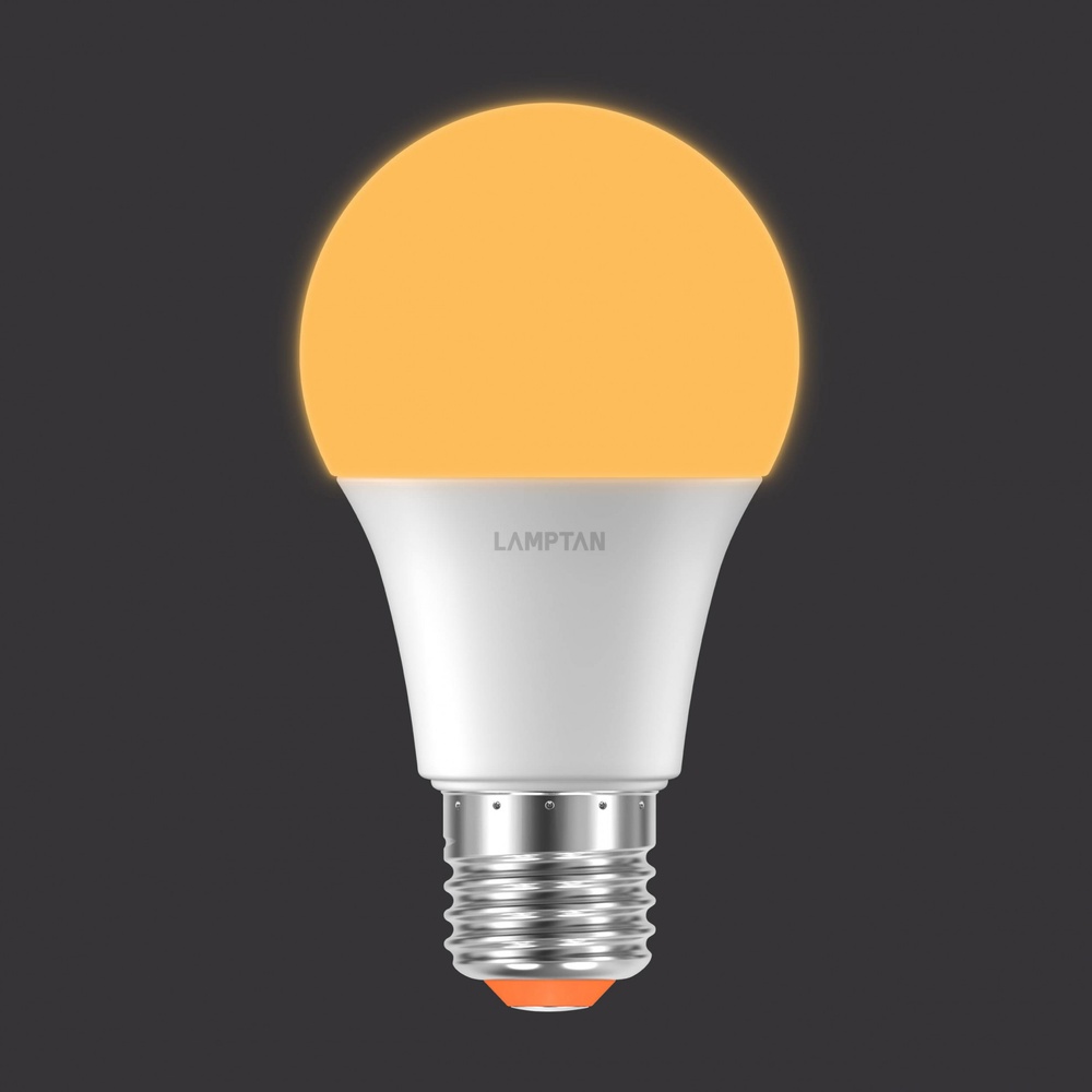 LAMPTAN หลอดไฟ LED BULB E27 8W รุ่น SHINE แสงวอร์มไวท์