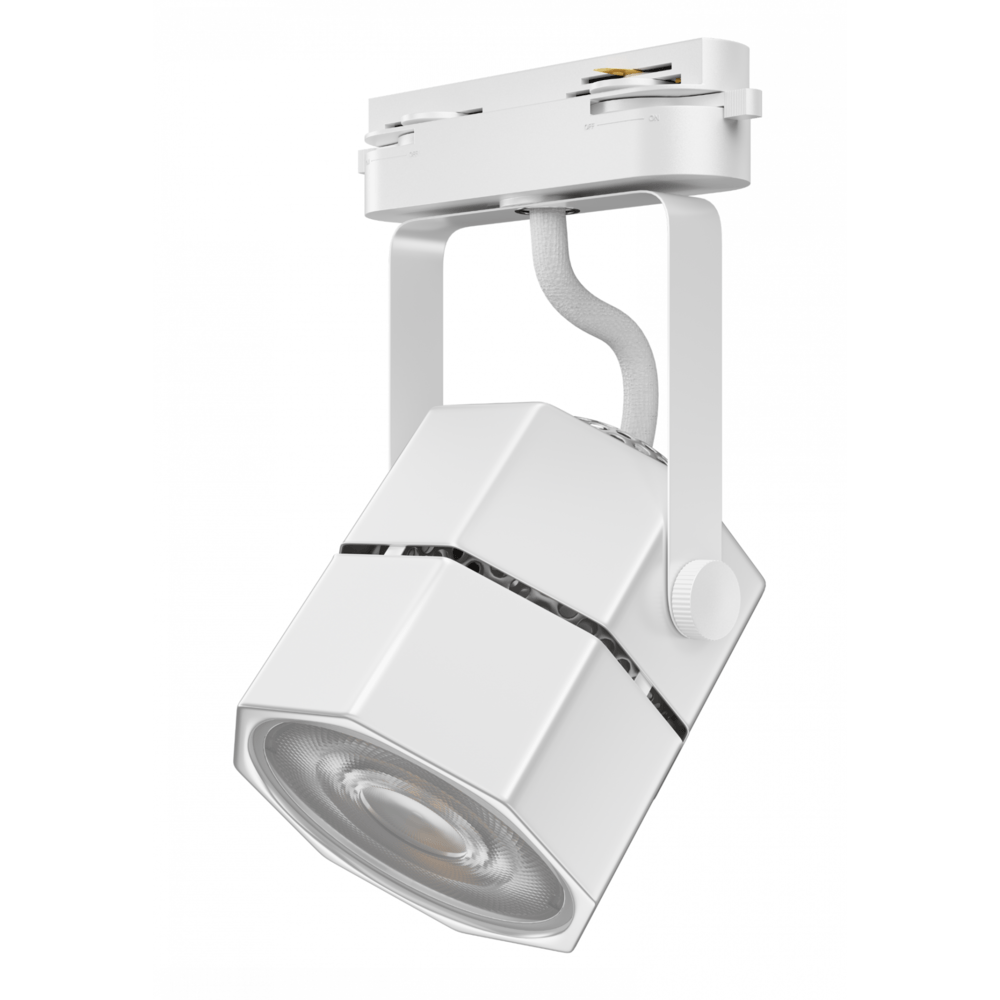 EILON แทร็กไลท์ LED หน้าแปดเหลี่ยม 6W รุ่นTP-OTL-W6WW แสงวอร์มไวท์ สีขาว