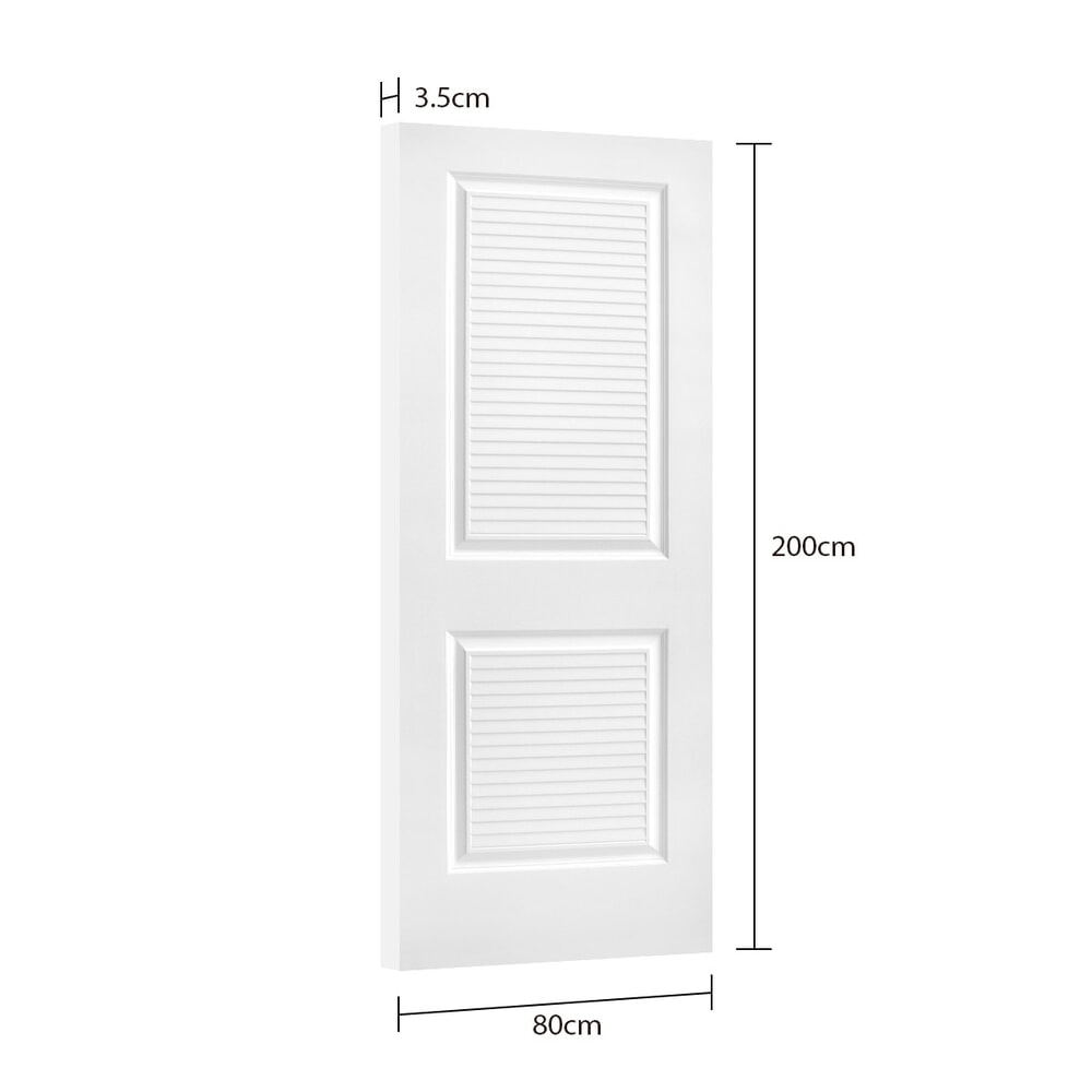 HOLZTUR ประตู HDF บานทึบ 2 ฟัก HDF-S15 80x200ซม. สีขาว