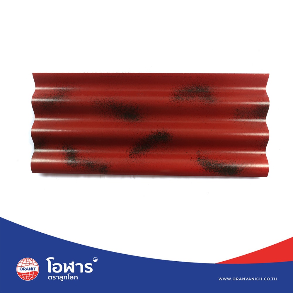 โอฬาร กระเบื้องหลังคา 3ลอน 0.5x50x120 ซม. สีทับทิมสยาม
