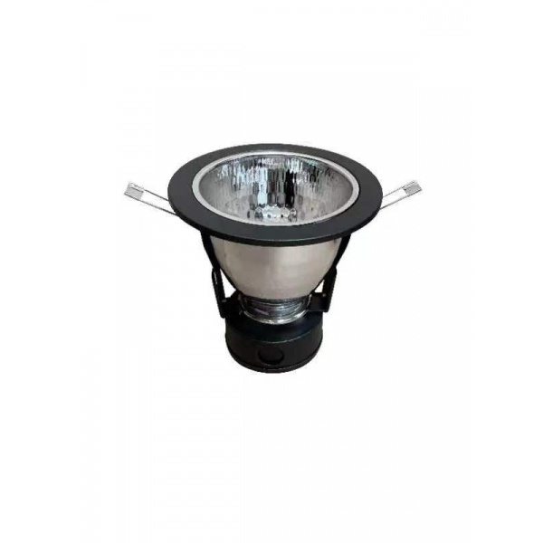 EILON โคมดาวน์ไลท์แบบฝังฝ้าหน้ากลม ขอบดำ 4 นิ้ว E27 รุ่น S4001-SBK