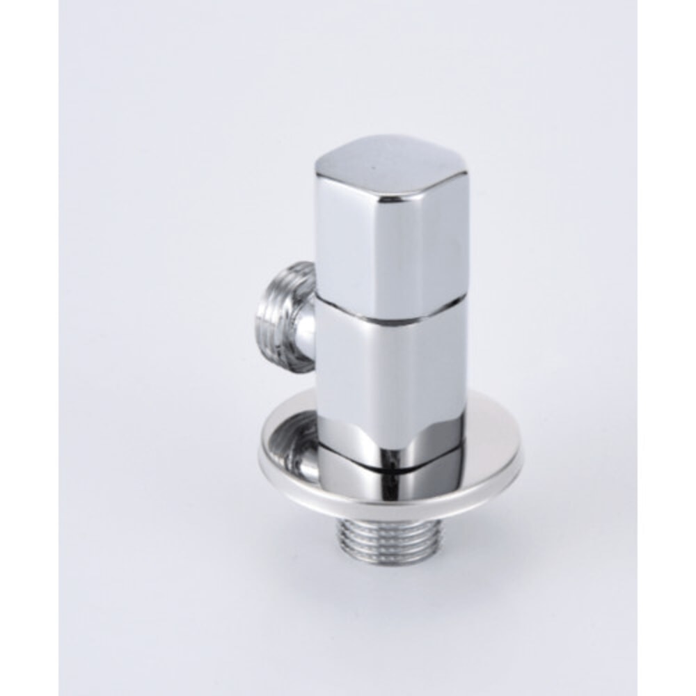 Verno สต๊อปวาล์วทองเหลือง 1 ทาง รุ่น PQS-C9SJ ขนาด 8x4.2x2.7 ซม. สีเงิน