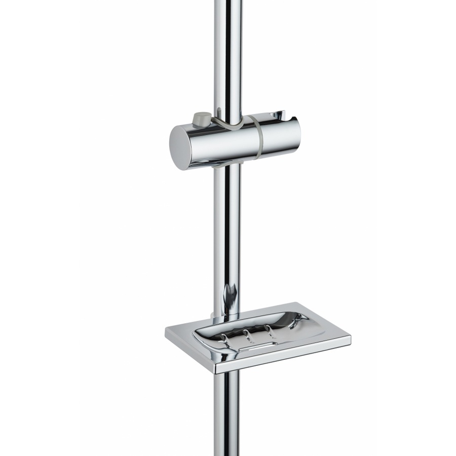 Iris ราวเลื่อนฝักบัวสเตนเลสพร้อมที่วางสบู่ รุ่น TM-1090