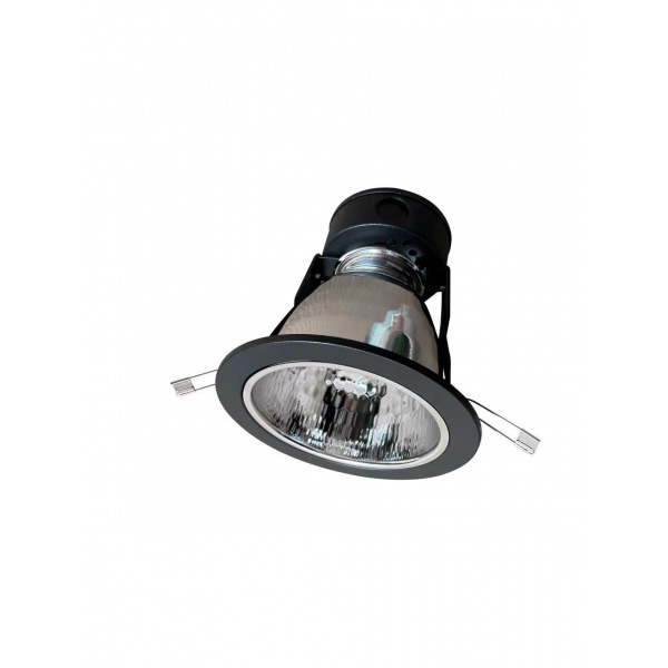 EILON โคมดาวน์ไลท์แบบฝังฝ้าหน้ากลม ขอบดำ 4 นิ้ว E27 รุ่น S4001-SBK