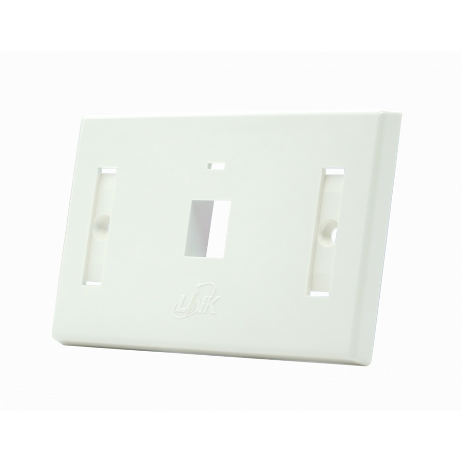 LINK หน้ากาก RJ45 1 ช่อง มีป้ายชื่อ รุ่น US-2001AWH สีขาว