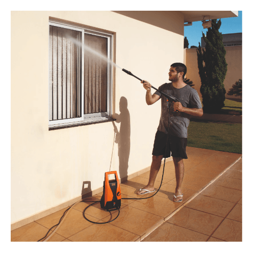 BLACK+DECKER เครื่องฉีดน้ำแรงดันสูง 100 บาร์ 1400W รุ่น PW1450TD-B1