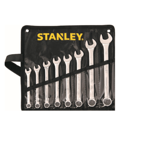 STANLEY ชุดประแจแหวนข้าง ปากตาย 8 ชิ้น รุ่น STMT80940-8 + ซองผ้าสีดำ