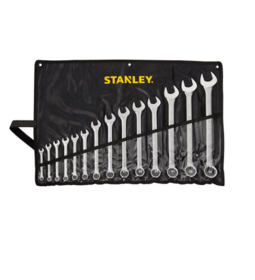 STANLEY ชุดประแจแหวนข้าง ปากตาย 14 ชิ้น รุ่น STMT80946-8 +ซองผ้าสีดำ