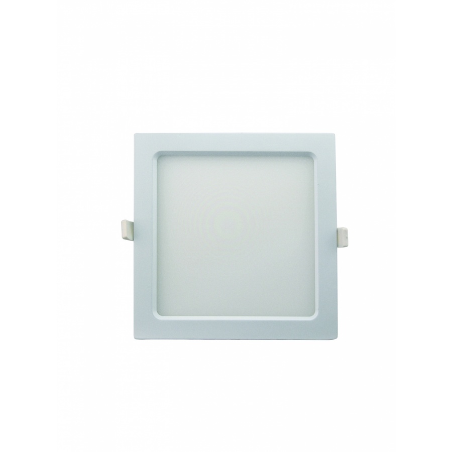 GATA โคมดาวไลท์ LED แบบฝังฝ้าหน้าเหลี่ยม ขอบสีขาว 4นิ้ว 9W รุ่น Slim1 แสงวอร์มไวท์