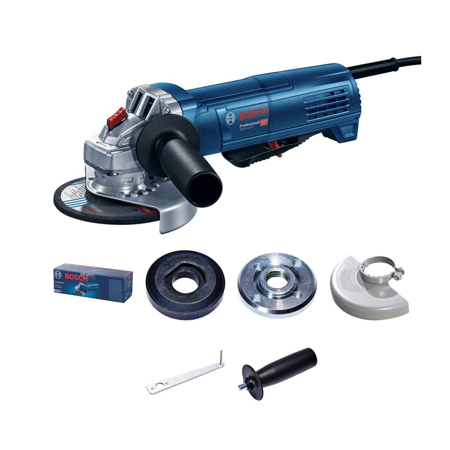 BOSCH เครื่องเจียร์ 4นิ้ว 900 W (สวิทซ์มือบีบ) รุ่น GWS9-100P
