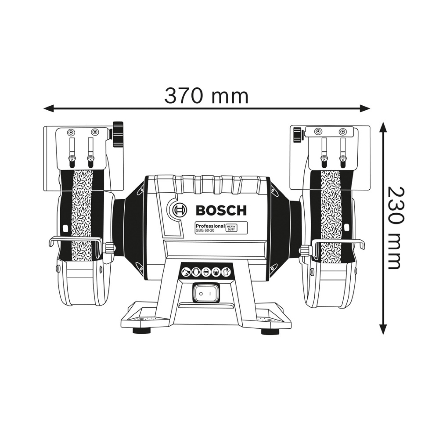BOSCH มอเตอร์หินไฟ GBG60-20