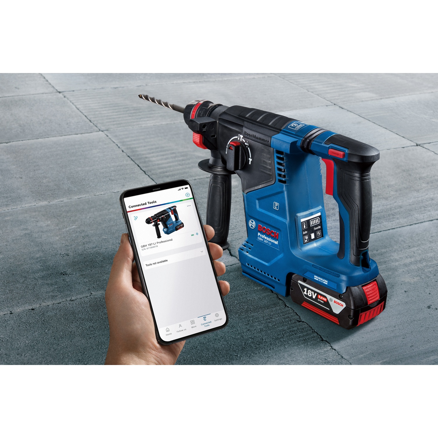 BOSCH สว่านโรตารี่ไร้สาย 1Chuck BL 18V รุ่น GBH187-Li (เฉพาะเครื่อง)