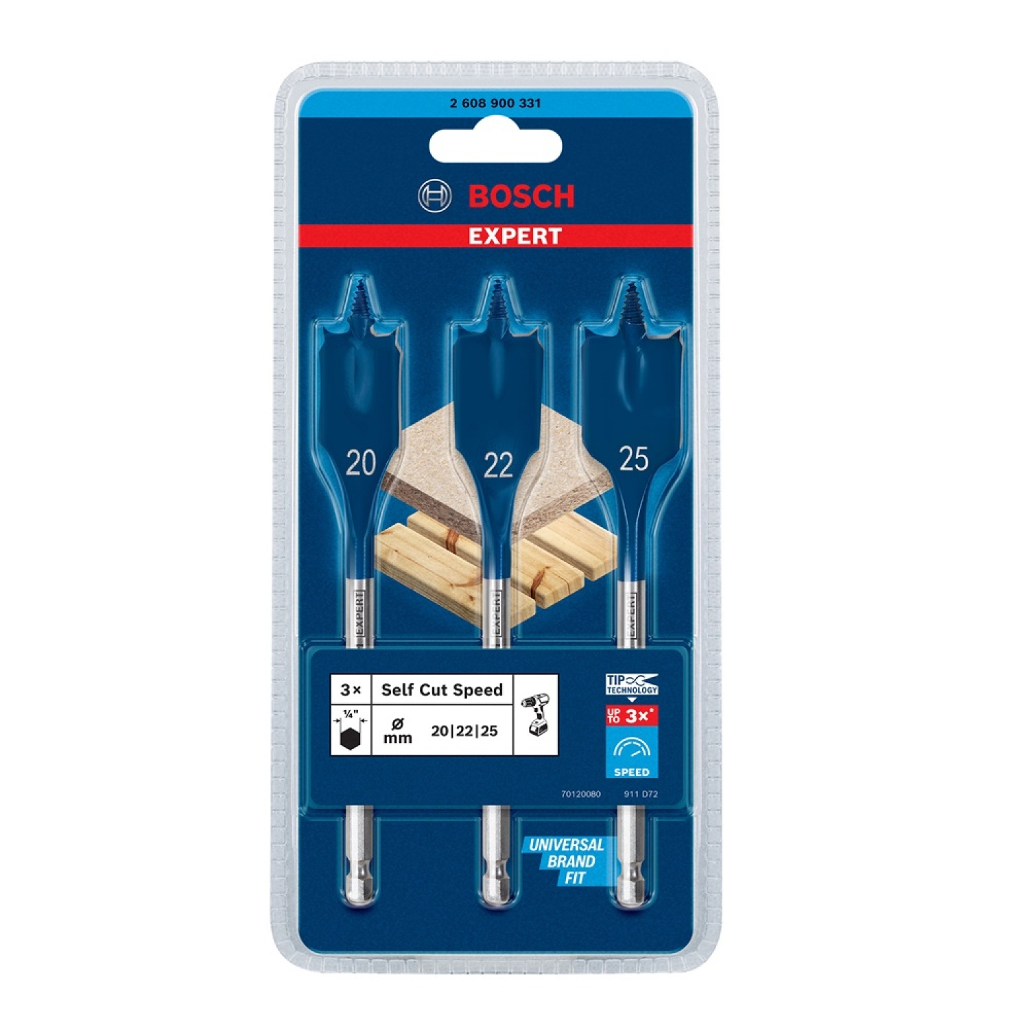 BOSCH ชุดดอกเจาะไม้ใบพาย SelfCut Speed 3Pcs Expert