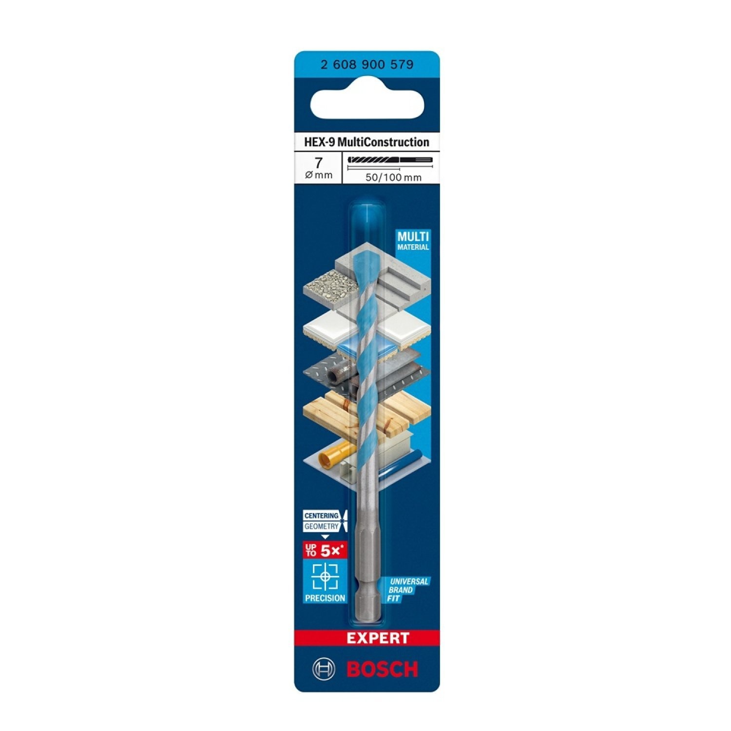 BOSCH ดอกสว่านเจาะอเนกประสงค์ Hex-9 7x60x100 : Expert