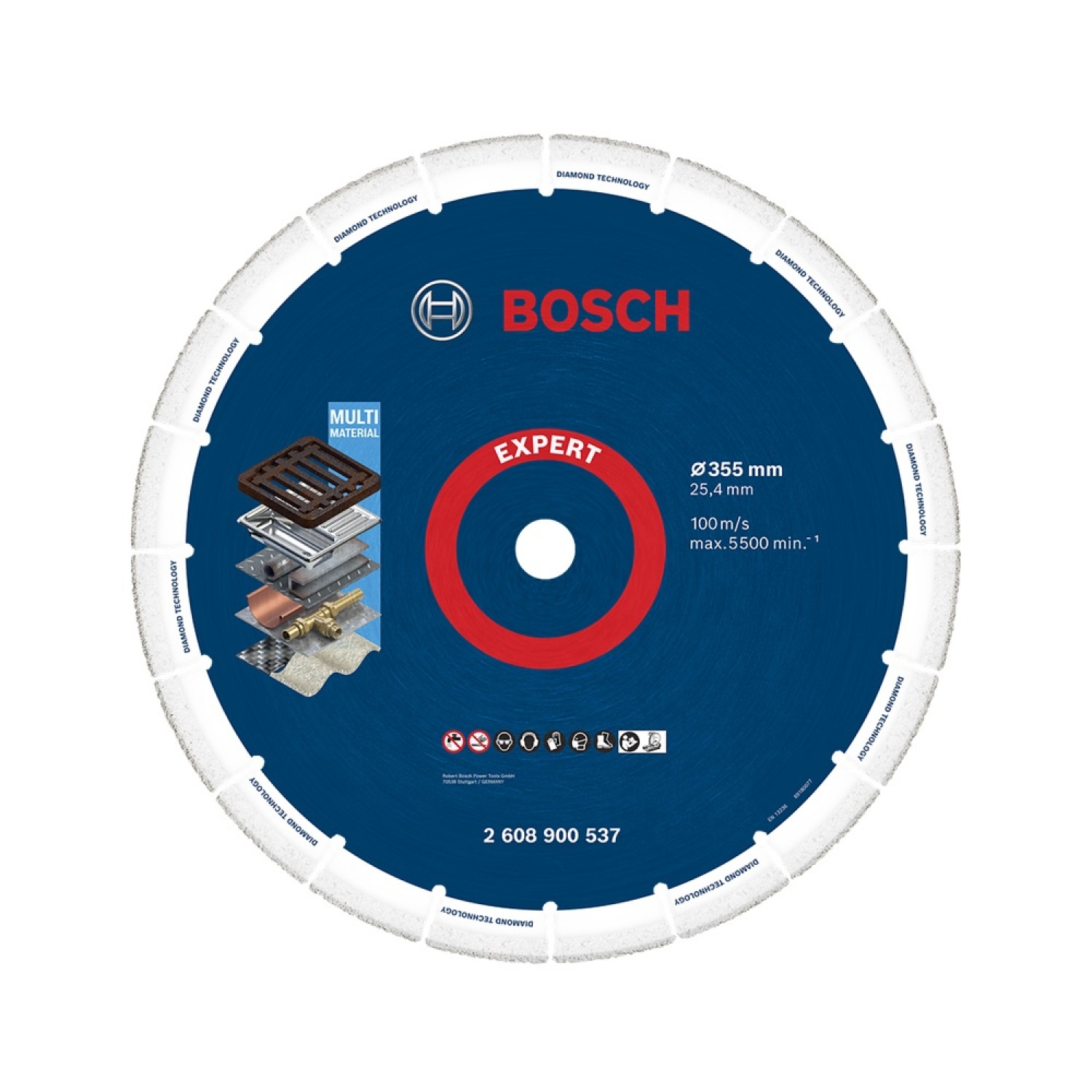 BOSCH ใบเพชรตัดเหล็ก #537 355x25.4mm. 14นิ้ว Expert