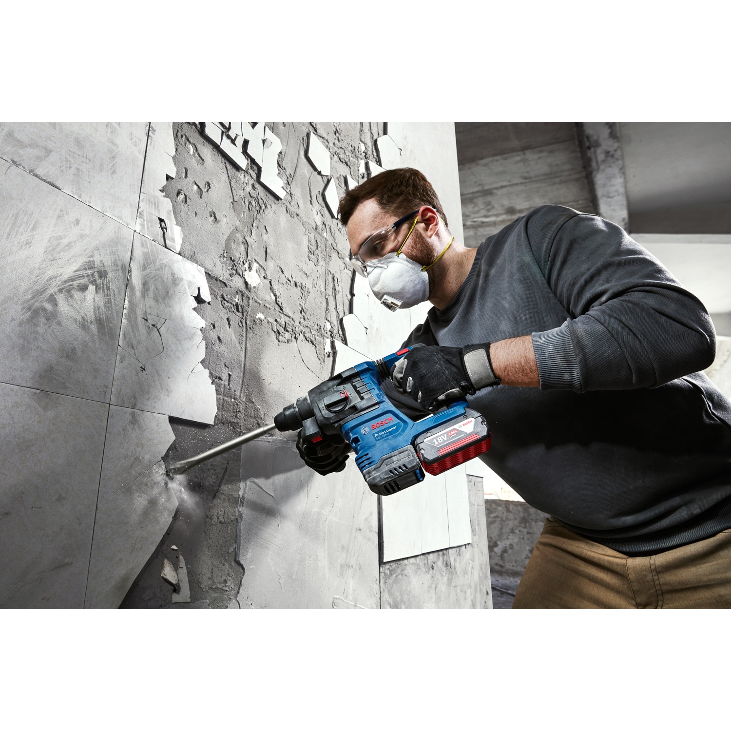BOSCH สว่านโรตารี่ไร้สาย 18V Brushless รุ่น GBH185-Li (เฉพาะเครื่อง)