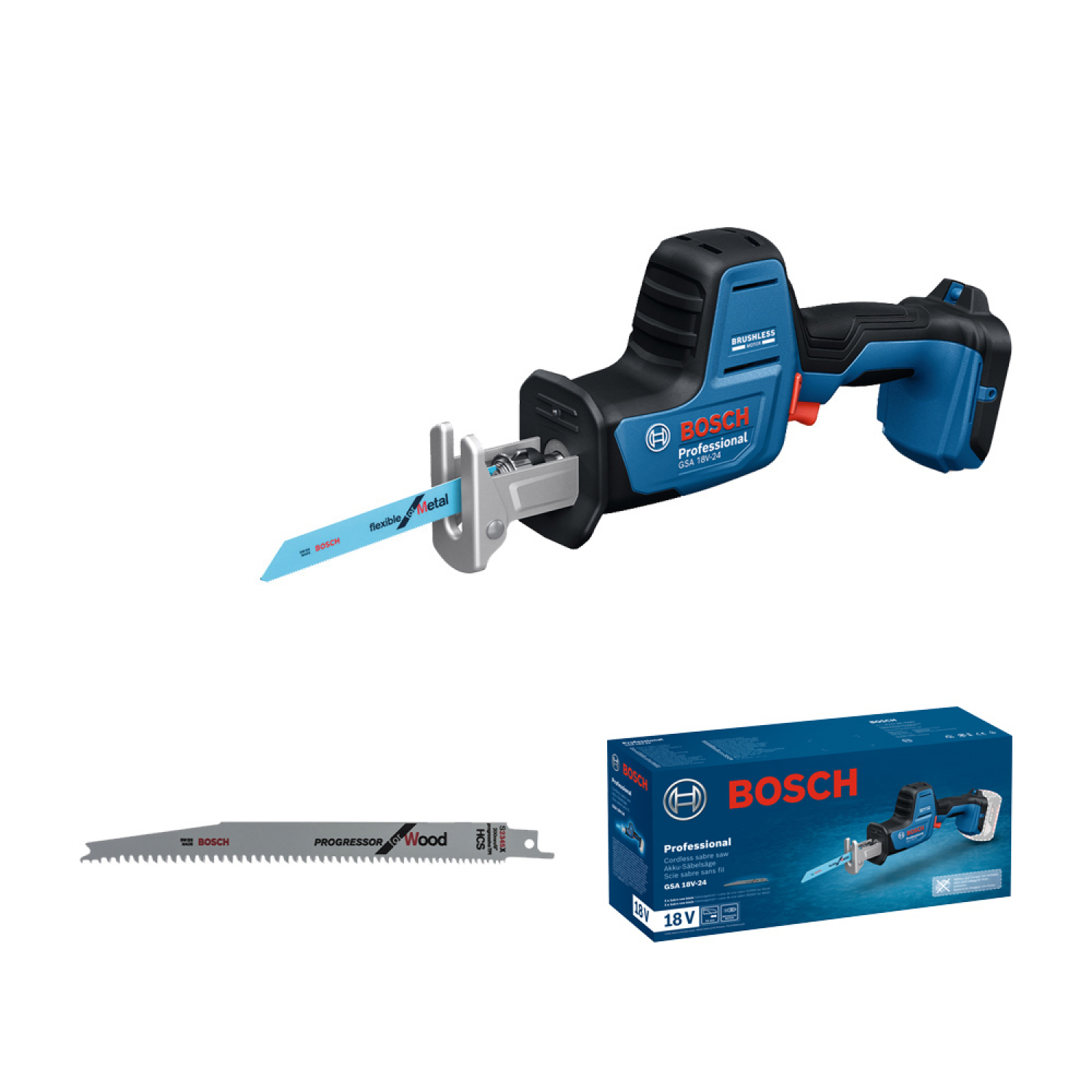 BOSCH เลื่อยอเนกประสงค์ไร้สาย 18V รุ่น GSA 18V-24 (เฉพาะเครื่อง)