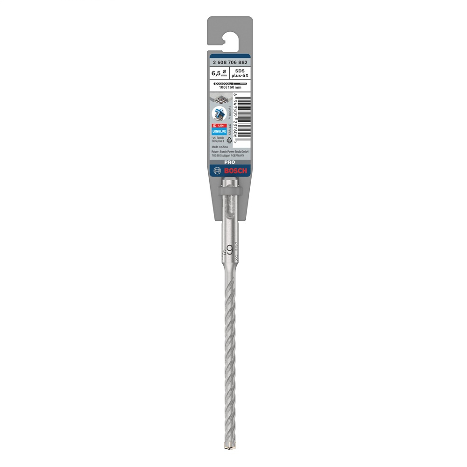 BOSCH ดอกโรตารี่ SDS Plus-PRO 5x ขนาด 6.5x50/160