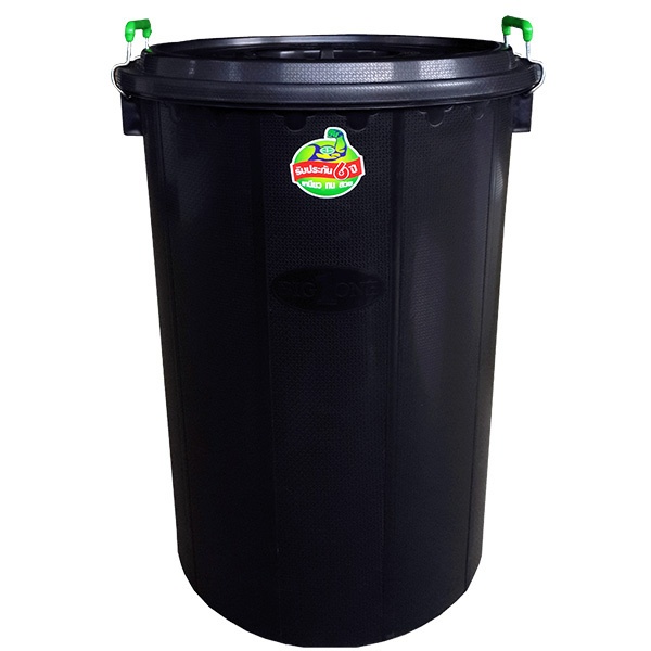 BIGONE ถังใส่น้ำพร้อมฝา แบบามาตรฐาน 80 ลิตร ขนาด 51x51x67ซม. สีดำ