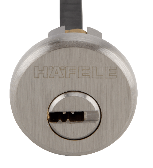 HAFELE ไส้กุญแจทองเหลืองสำหรับมือจับประตู 499.56.051 สีนิกเกิ้ลด้าน