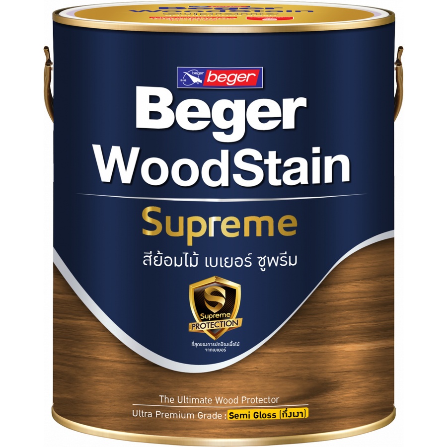 Beger สีย้อมไม้ ซูพรีม กึ่งเงา S-9204 1กล. สีไม้ประดู่