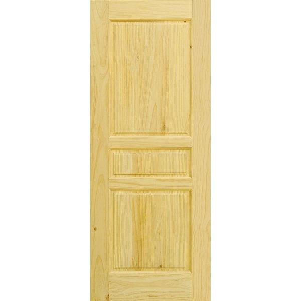 D2D ประตูไม้สน(Pine)บานทึบลูกฟัก(3ฟัก) D2D -104 80x200ซม.