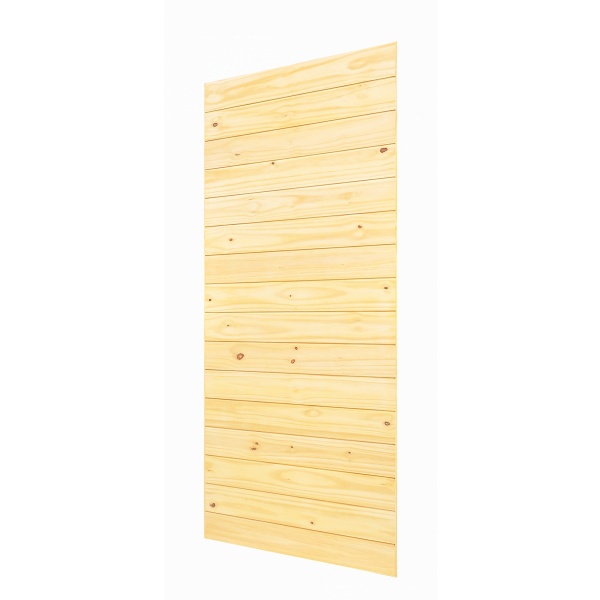 D2D ประตูไม้สน (Pine) บานทึบทำร่อง Borderless รุ่น Eco Pine-801 ขนาด 80x220 ซม.