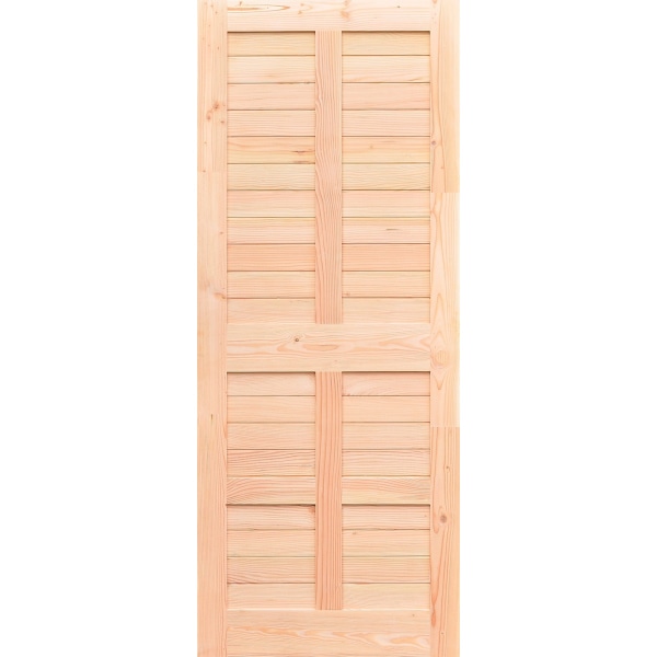 D2D ประตูไม้สนแดง (Redwood) รุ่น Super Ezero G ขนาด 80x200 ซม. ไม่ทำสี