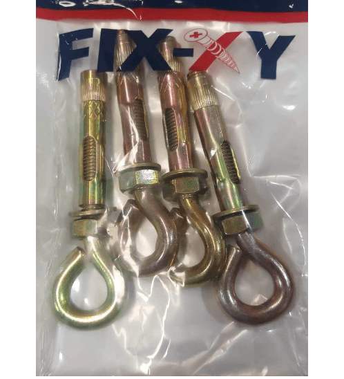พุคเหล็กห่วงกลม M8 รุ่น EH-002 (4ชิ้น/แพ็ค) FIX-XY
