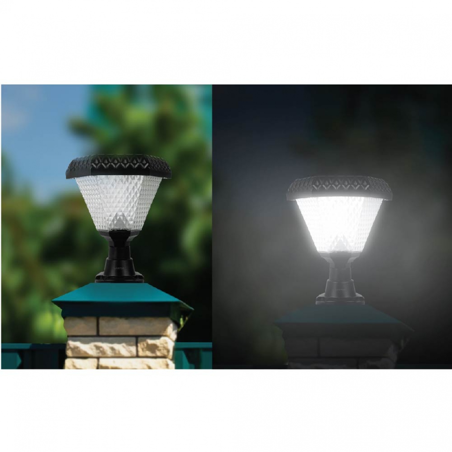 LAMPTAN โคมไฟหัวเสา โซลาร์เซลล์ LED 2W มัลติคัลเลอร์ รุ่นเวฟ