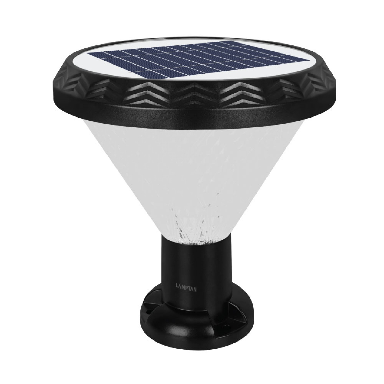 LAMPTAN โคมไฟหัวเสาโซลาร์เซลล์ LED 40W รุ่นสปาร์คลิง CCT+RGB