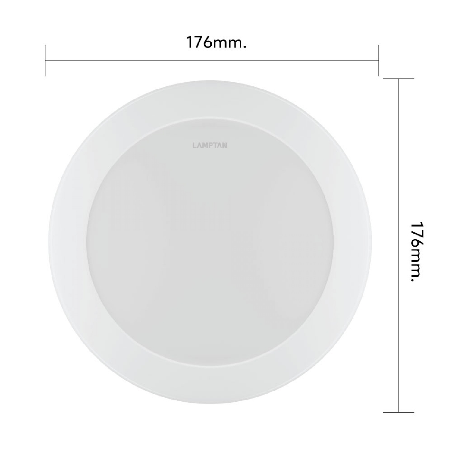 LAMPTAN โคมดาวน์ไลท์ LED แบบติดลอยหน้ากลม 7นิ้ว 14W รุ่นAttach แสงเดย์ไลท์
