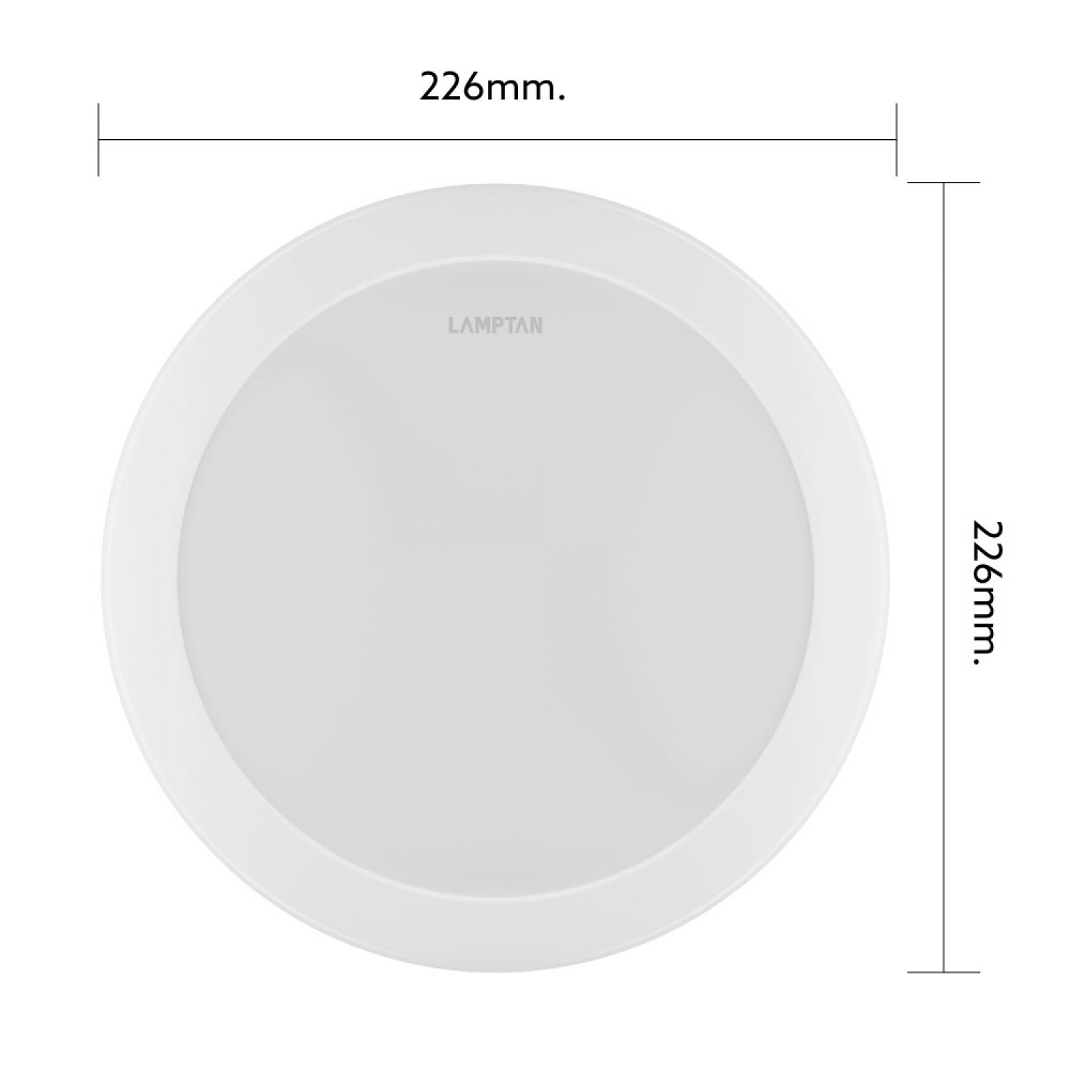 LAMPTAN โคมดาวน์ไลท์ LED แบบติดลอยหน้ากลม 9นิ้ว 18W รุ่นAttach แสงเดย์ไลท์