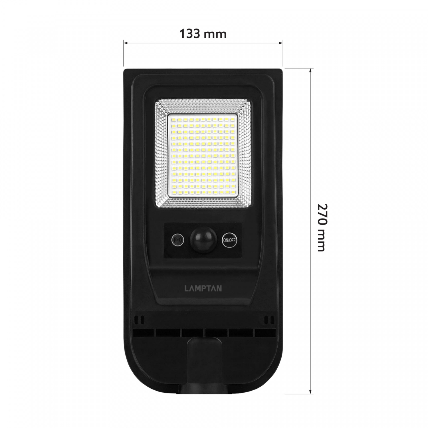 LAMPTAN โคมไฟถนนโซลาร์ LED 50W รุ่นนิวไมโคร แสงเดย์ไลท์