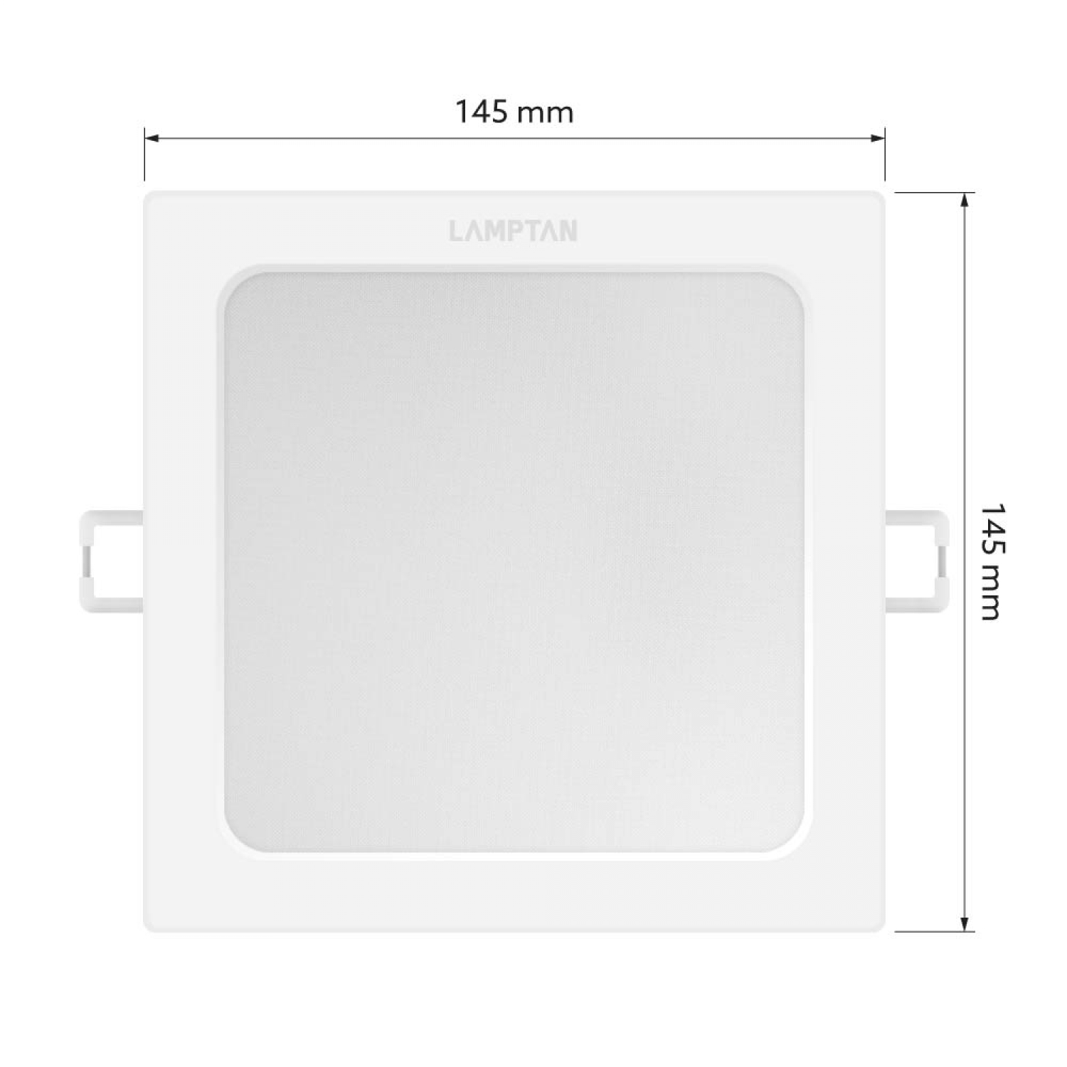 LAMPTAN โคมดาวน์ไลท์ LED แบบฝังหน้าเหลี่ยม 4นิ้ว 14W รุ่นอีมิท แสงเดย์ไลท์