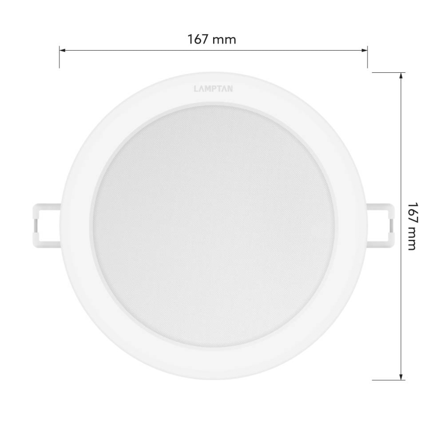 LAMPTAN โคมดาวน์ไลท์ LED แบบฝังหน้ากลม 5นิ้ว 18W รุ่นอีมิท แสงเดย์ไลท์