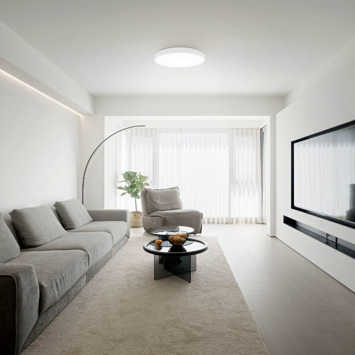 LAMPTAN โคมไฟเพดาน LED 50W รุ่น NOTCHLIGHT มัลติสมาร์ท