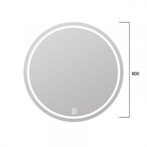 Nice กระจกเงาแบบมีไฟLED ทรงกลม รุ่น LG003 ขนาด 80x80 ซม.