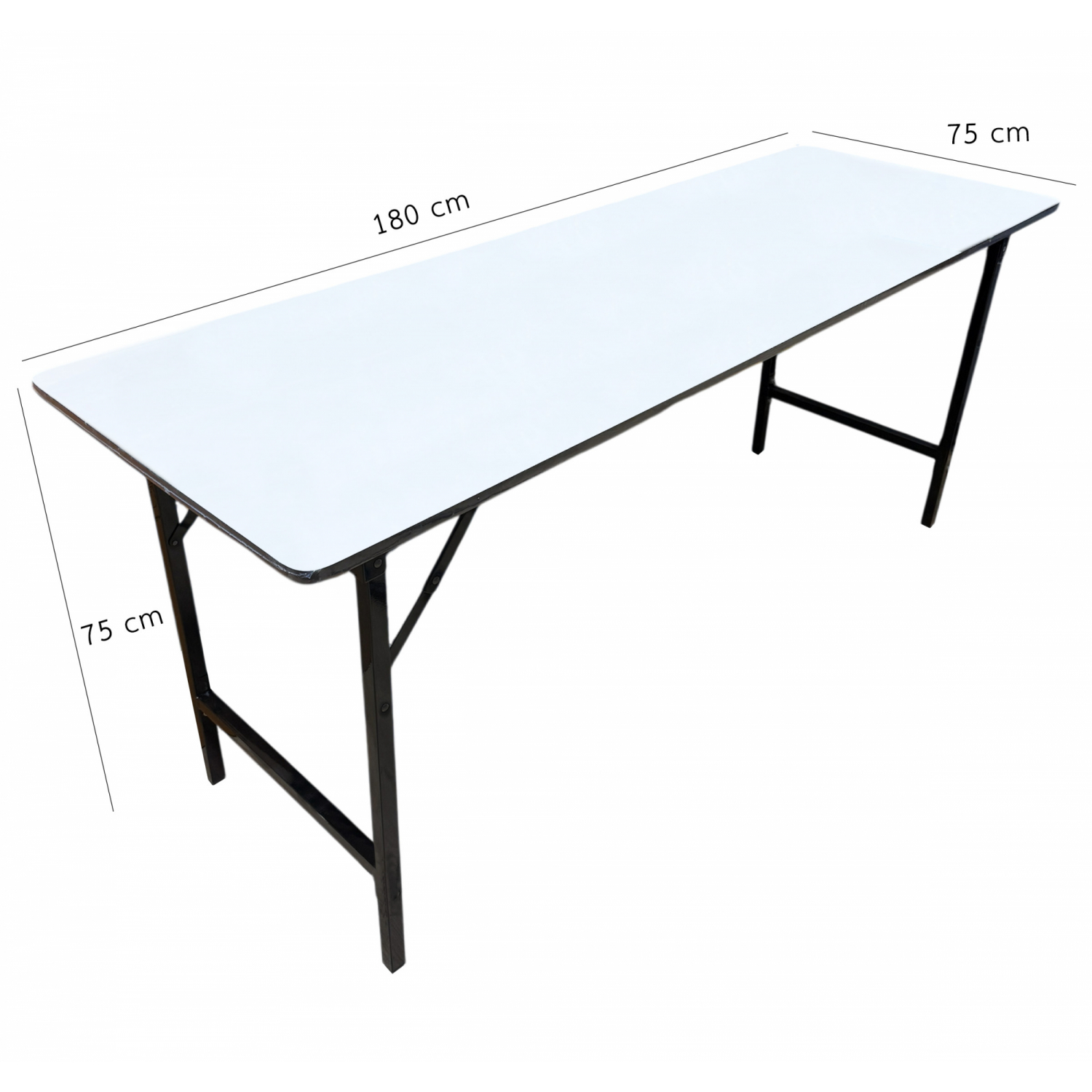 DELICATO โต๊ะเอนกประสงค์หน้าขาว (เมลามีน) ขนาด 180x75x75 ซม.สีขาว