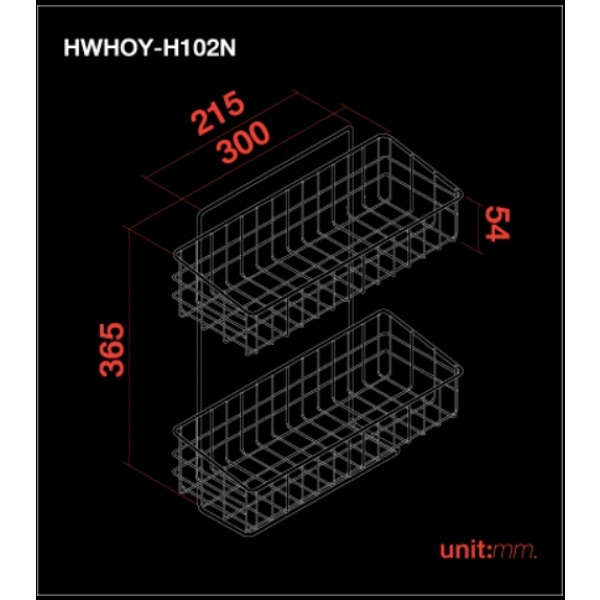 HOY ตะแกรงอเนกประสงค์2ชั้น รุ่น HWHOY-H102N สีสเตนเลสเงา