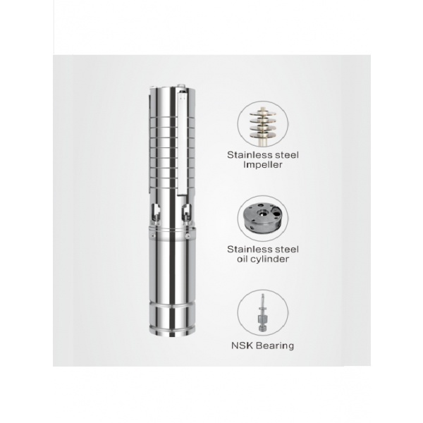 MIZUMA ปั๊มซับเมอร์สโซล่าเซลล์ 4นิ้ว 750W รุ่น4DSC5.2-67-72-750 ใบพัดสเตนเลส