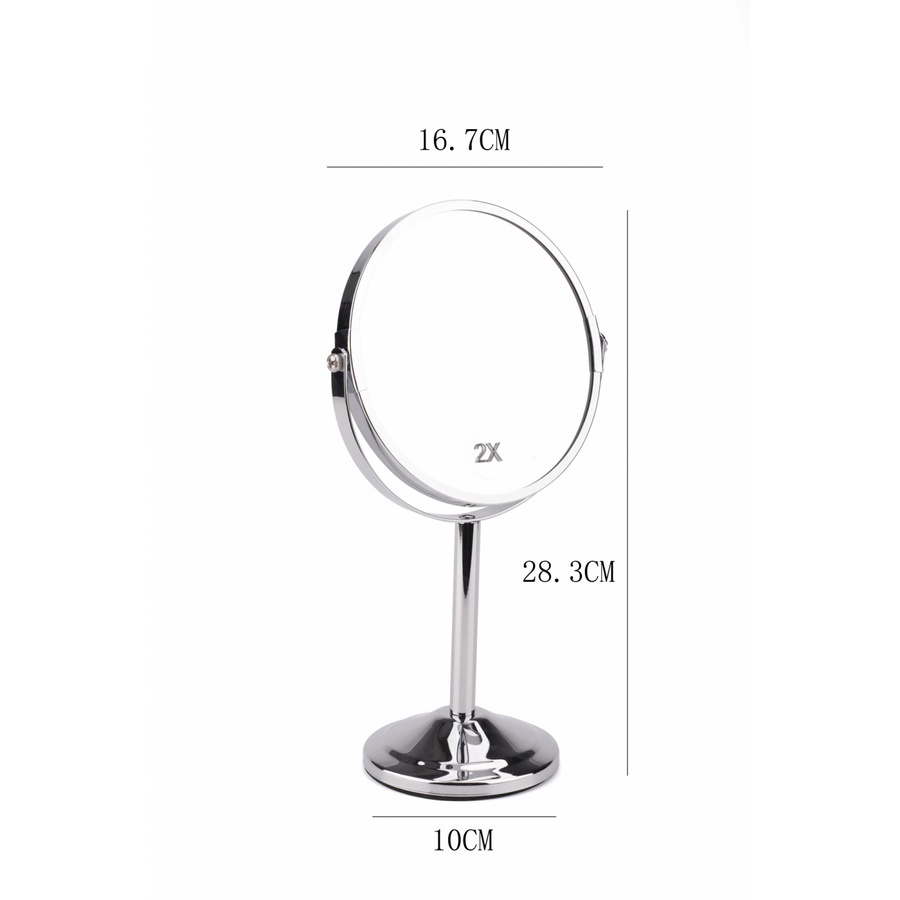 Primo กระจกแต่งหน้าตั้งโต๊ะ รุ่น 4TQ102 ขนาด 16x10x28 ซม. สีีเงิน