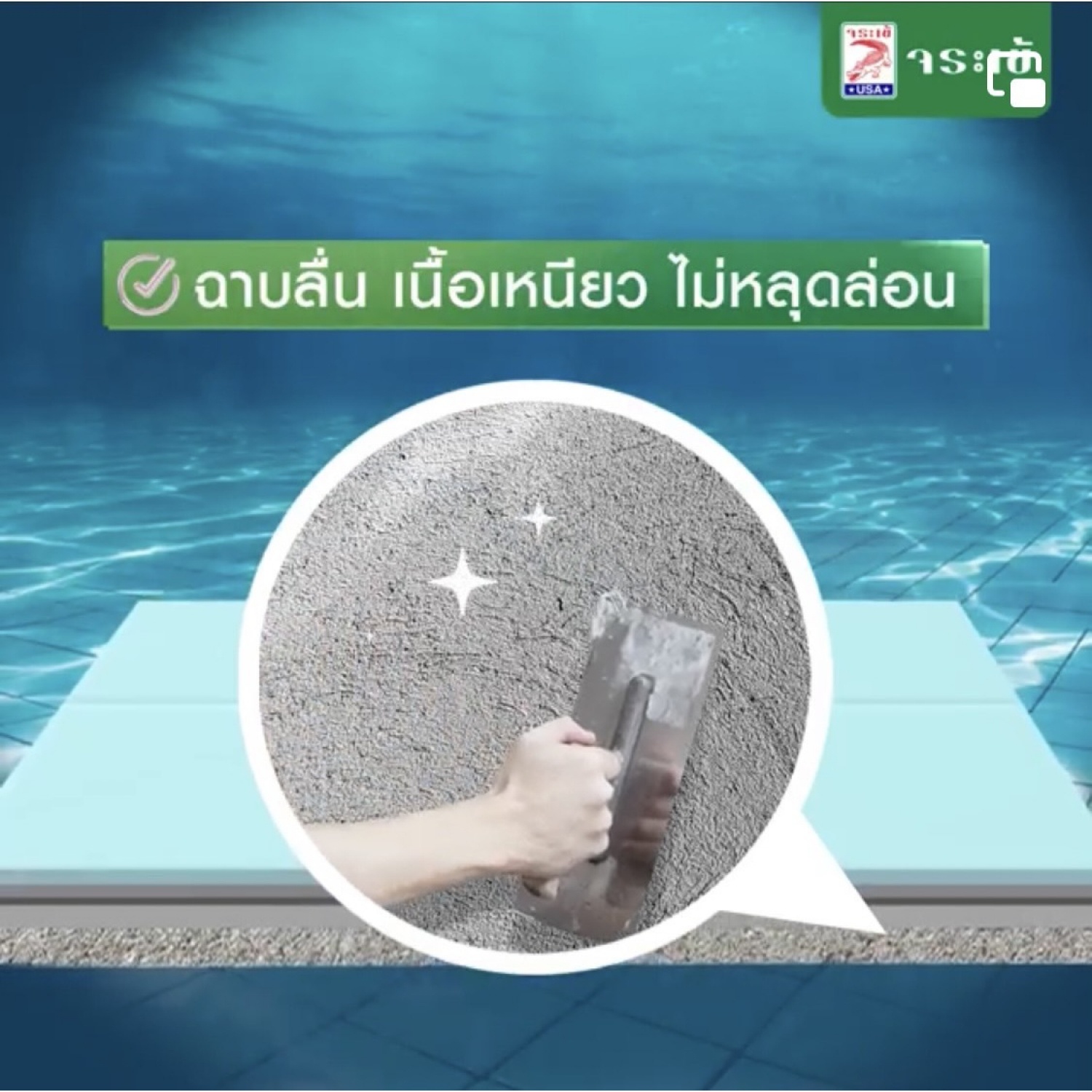 จระเข้ ปูนฉาบสระว่ายน้ำและผนังคอนกรีต ดูราเบส ขนาด 20 กก. สีเทา