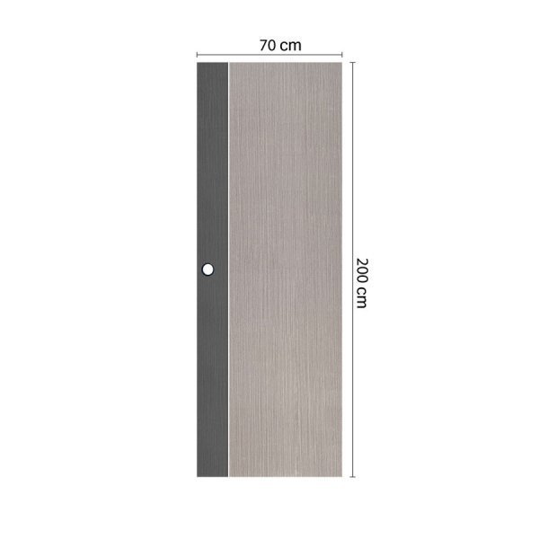ECO-DOOR ประตู UPVC เอ็กซ์ทรูชั่น รุ่น PB1 ภายใน ขนาด 70x200 ซม. สีเทา (เจาะลูกบิด)