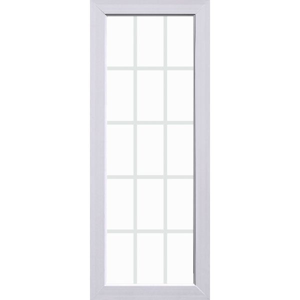 ECO-DOOR ประตู UPVC โปรไฟล์ รุ่น 15 Light ภายใน ขนาด 80x200 ซม. สีขาว (เจาะลูกบิด)