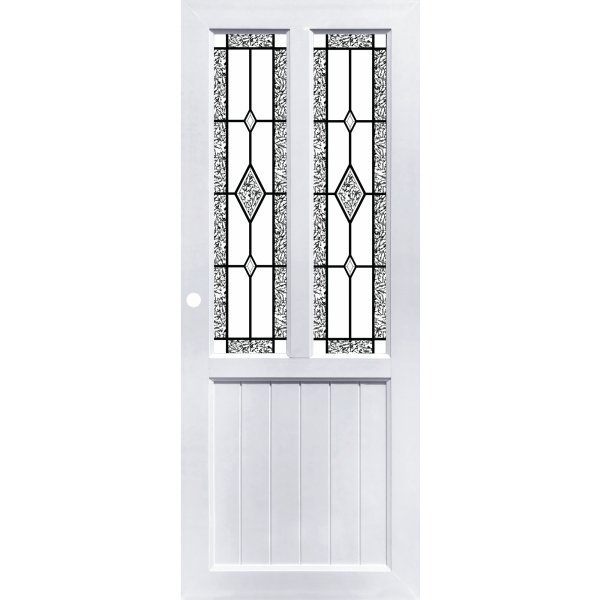 ECO-DOOR ประตู UPVC โปรไฟล์ รุ่น D2 ภายใน ขนาด 80x200 ซม. สีขาว (เจาะลูกบิด)
