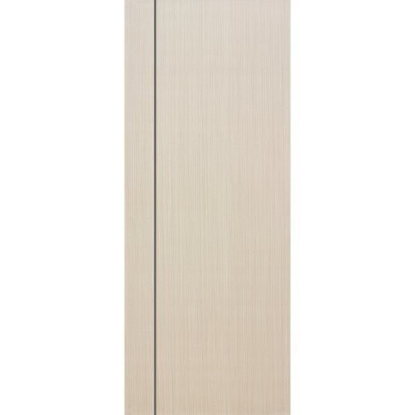 ECO-DOOR ประตูยูพีวีซี รุ่น UC4-1L 90x200 ซม. สีครีมอ่อนลายไม้ (ไม่เจาะ)
